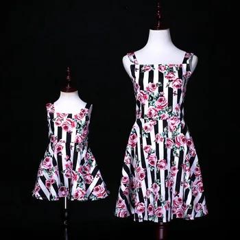 

Mother Daughter Dresses Pajamas Wedding Plus Size Mom and Daughter Dress Floral Sleeveless Summer Sisters Sets Family Clothing