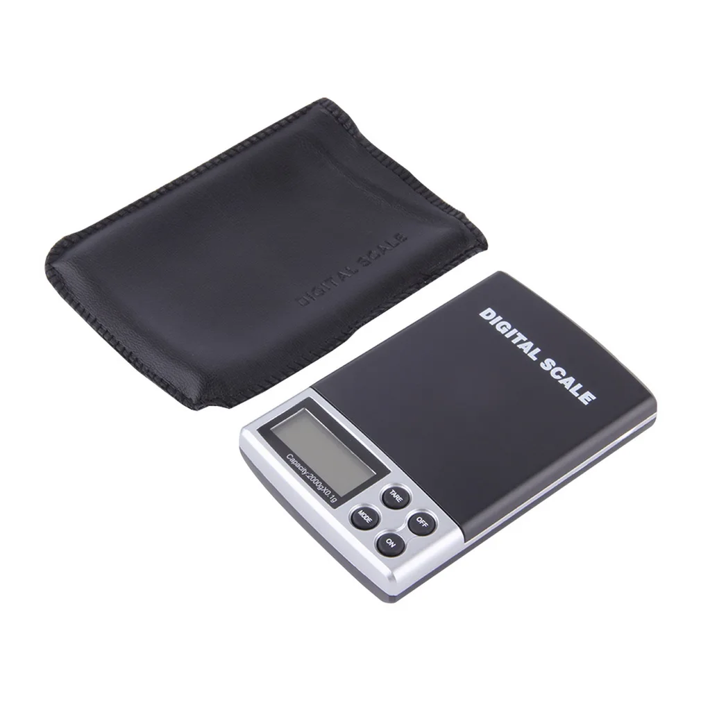 1 шт. 2000 г x 0,1 г мини карманные граммовые электронные цифровые ювелирные весы точные весы кухонные весы баланс с ЖК-дисплеем