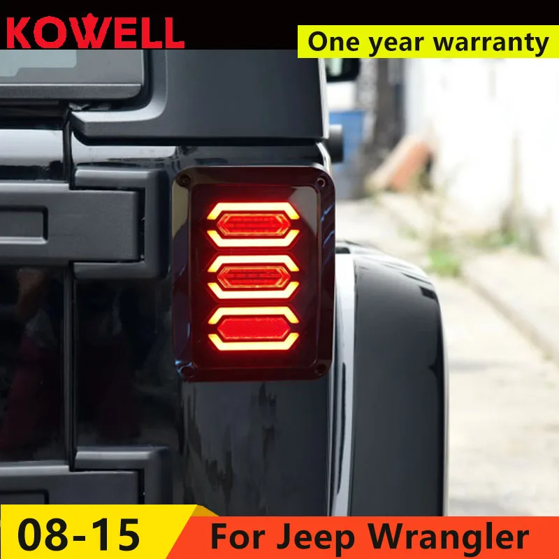 

KOWELL Car Styling 2008 2009 2010-2017 For Wrangler taillights LED Tail Lights Rear Lamp LED DRL+Brake+Park+Signal Stop Lamp
