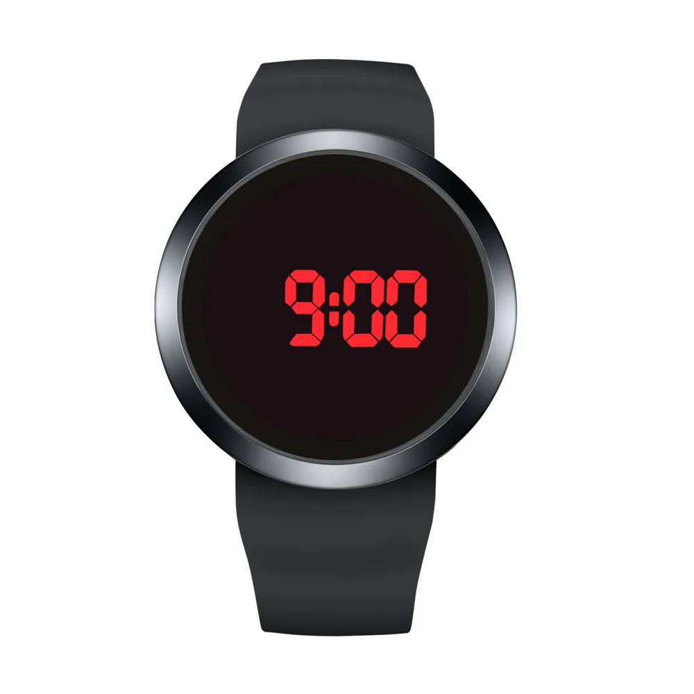 Модные мужские светодиодный часы с сенсорным экраном минимализм спортивные часы силиконовые наручные часы saat reloj hombre deportivo reloj digital hombre