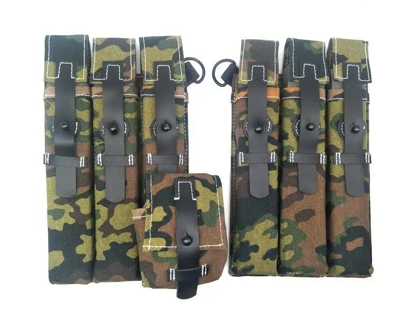 

WWII GERMAN ARMY WH HEER ELITE MP38 MP40 SPRING OAK CAMO AMMO AMMUNITION POUCH - World military Store
