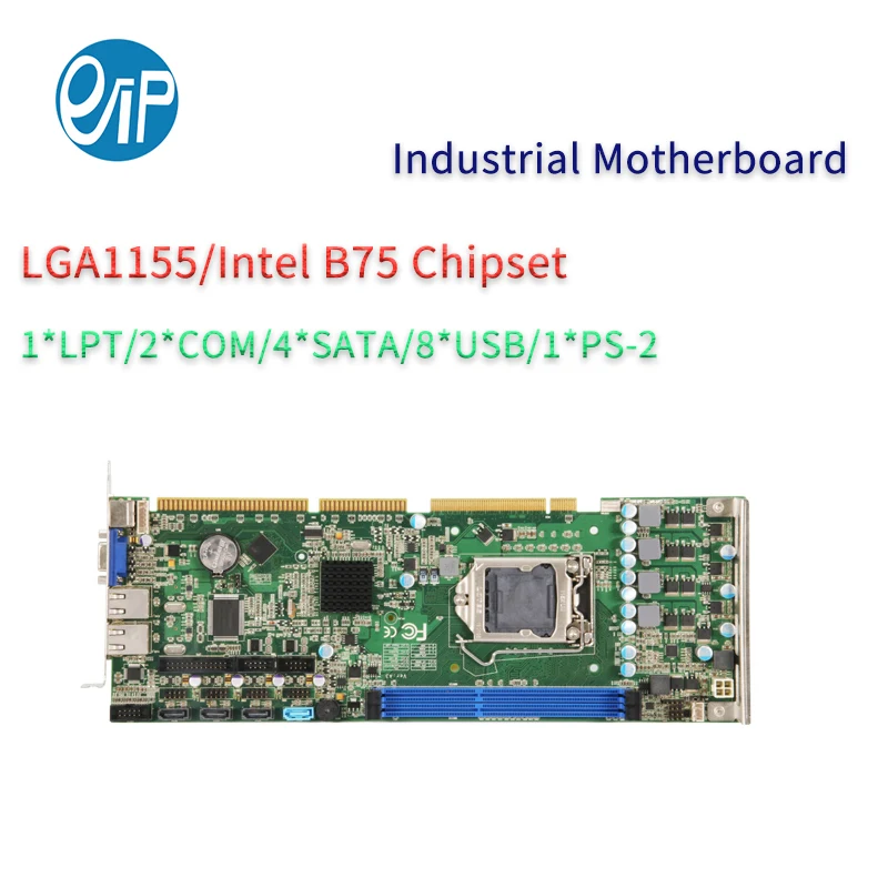 

Industrial long Motherboard LGA1155 B75Achipset with LPT/COM/SATA/USB/PS-2