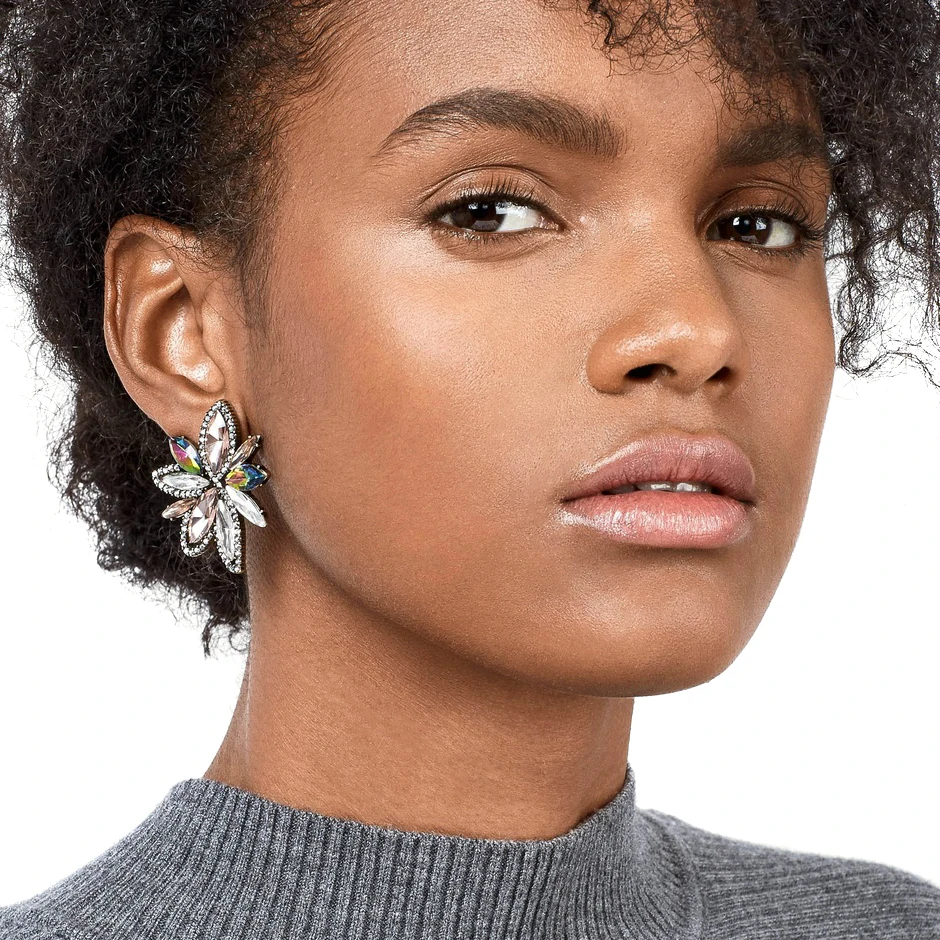 JUJIA, опт, 2 цвета, модные женские серьги-гвоздики с кристаллами, для женщин, модные серьги, опт, женский подарок