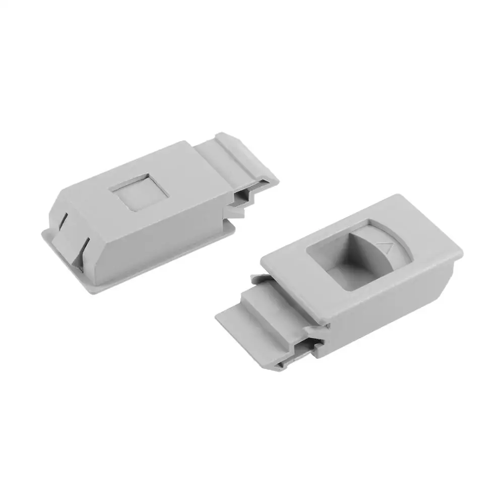 

uxcell 6pcs Plastic Slide Latch Window Door Inside Pull Rectangular Spring Loaded Grip Pull Handle Latch Black Gray 61x28x15mm