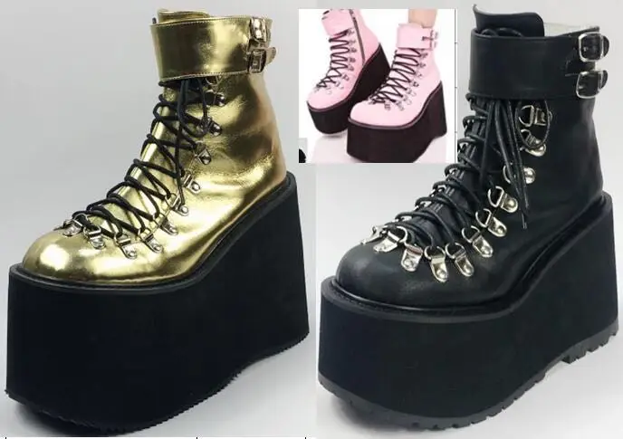 Women-Black-High-Platform-Gothic-Punk-Lace-Up-Lolita-High-Shaft-Boots-Buckle-Strap-Lolita-Ankle-Short-Boots-13