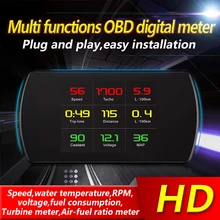 BigBigRoad Car HUD Head Up Display OBD 2 Windscreen Projector For Land Rover Defender Discovery Range Rover 2014 2015 2016 2017