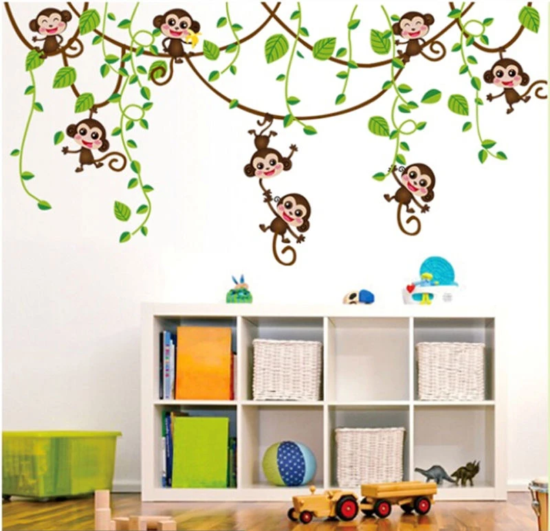 jungle tree wall stickers