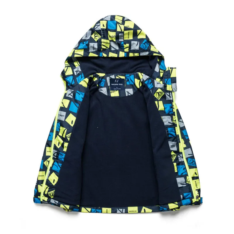 Детская ветровка для мальчиков, куртки для девочек, верхняя одежда на весну-осень, Детские ветрозащитные водонепроницаемые пальто с флисовой подкладкой
