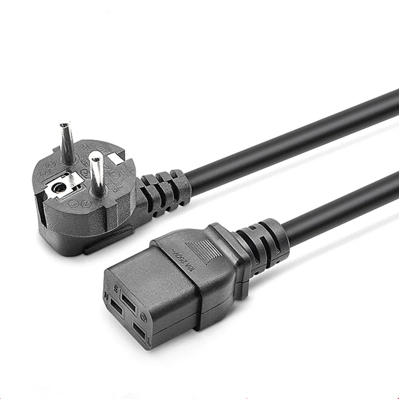 6ft IEC C19 женский штепсельная вилка европейского стандарта 3 зубец мужской Мощность жильный кабель Шнур Minitor Зарядное устройство, 1 шт