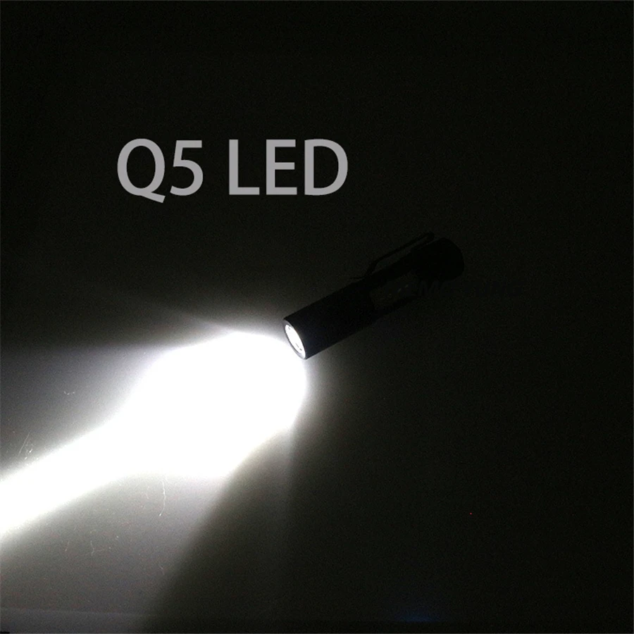 2 шт./лот Мини Портативный светодиодный фонарик факел с зажимом Q5 + COB 4 режима