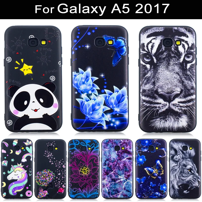 Для Samsung Galaxy A5 2017 чехол для телефона A520 мягкий силиконовый милый Единорог Тигр |