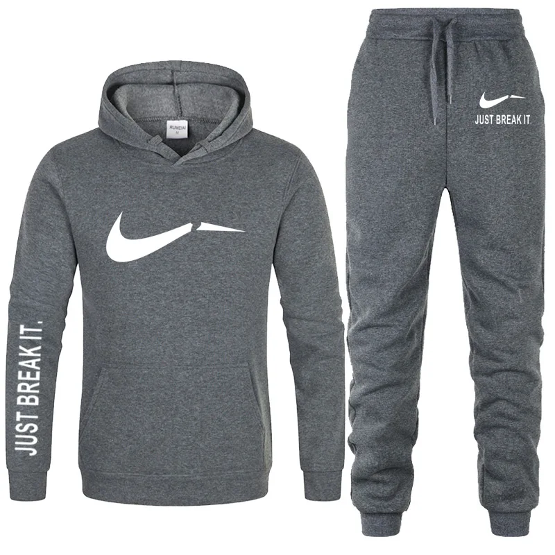 

Men's Tracksuit 2 sets of new fashion jacket sportswear men's sweatpants hoodies spring and autumn men's brand hoodies pants