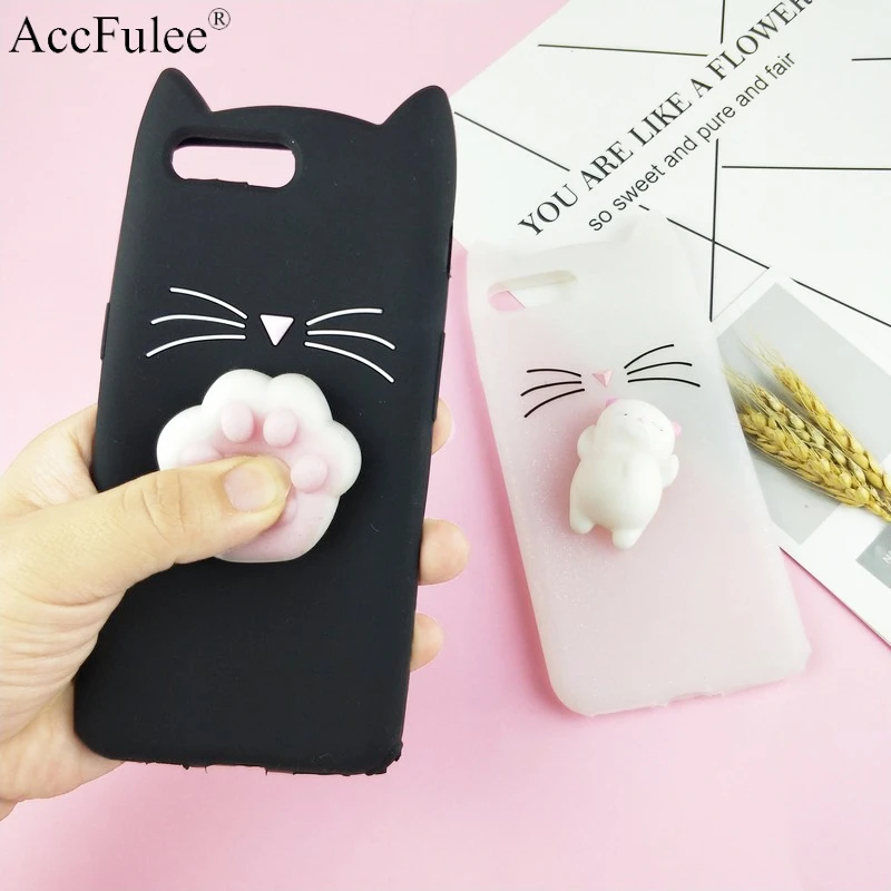 

Cute Japan Glitter Cat Case For Oneplus 5 One Plus 5 Squishy Soft Cat Cover Mobile Phone Bags