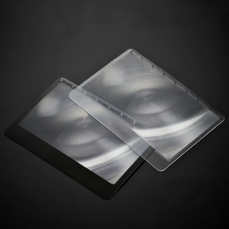 Rectangular Magnifier Magnifying Sheet Cards Portable Pocket Solar Igniter Fire Starter Outdoor Camping Travel