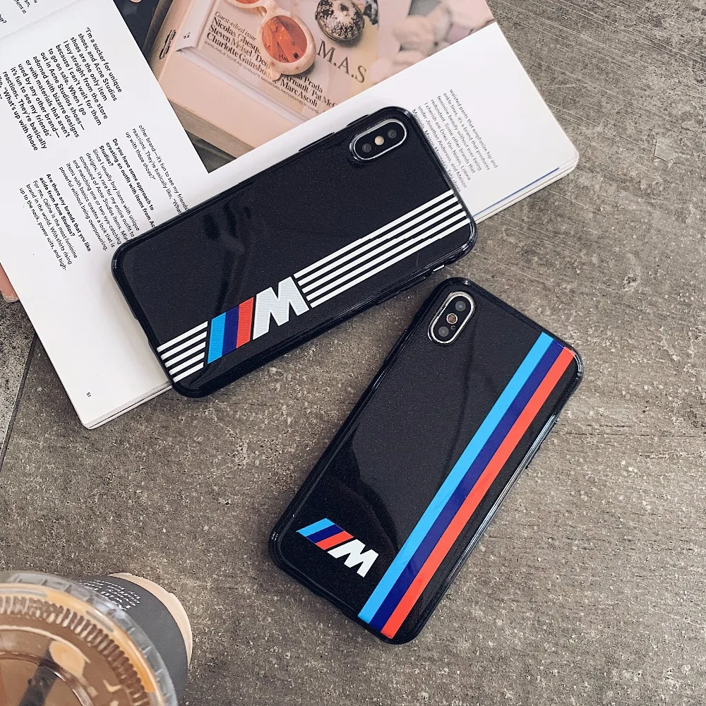 

New Luxury Brand BMW car logo Glitter Cover Case for iphone X 6 6S plus 7 7plus 8 8plus xr xs max Luxury Car Glossy phone Coque