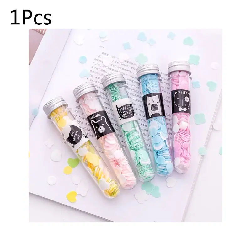 

OOTDTY Portable Disposable Flower Round Heart-shaped Soap Slices Sheets Cuvette Hand Washing Clean Travel Camping Tool