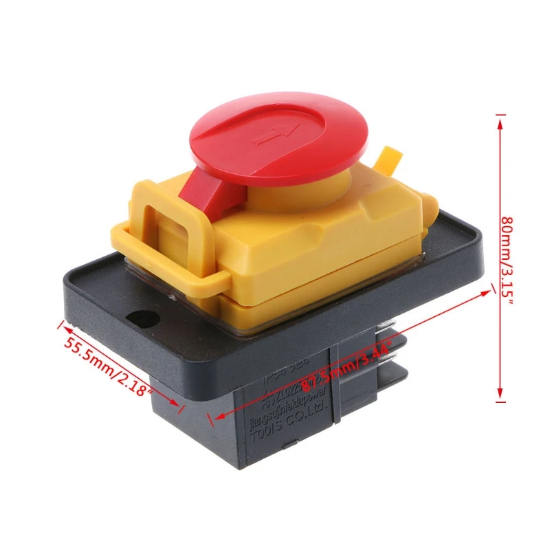 

KJD12 250V 4Pin Waterproof Magnetic Start Stop No Volt Release Pushbutton Switch