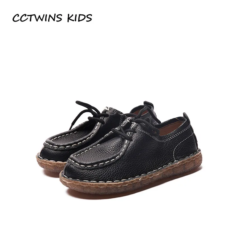 

CCTWINS KIDS 2018 Spring Children Genuine Leather Fashion Loafer Boy BlacK Casual Shoe Baby Girl Brand Flat Toddler GL1943