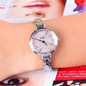 

Exquisition Fashion Casual Waterproof Quartz Popular Luxury Dresses Gift for Women Fashion Watches Stainless Steel Bracelet