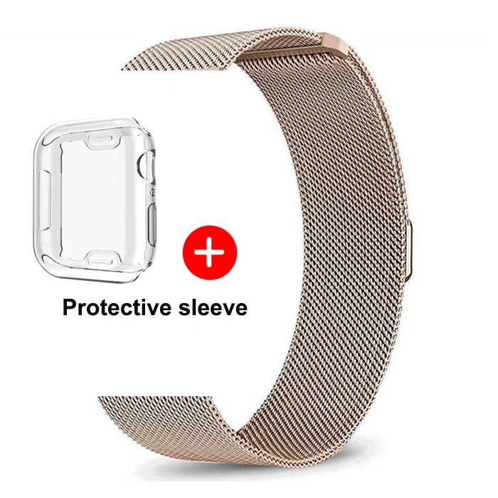 retro gold Миланская петля ремешок для часов Apple Watch 42 мм/38 мм iWatch 4 ремешка 44 мм/40 мм из нержавеющей стали Whatch ремешок Apple watch 4/3/21 - Цвет ремешка: retro gold