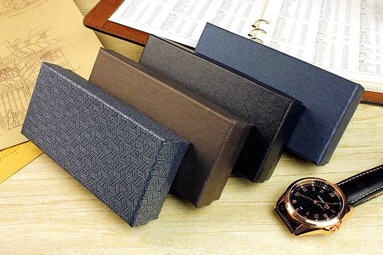 New simple design watch packaging carton gift box jewelry accessories box folding black Original design patent packaging