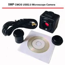 Cámara microscópica Digital electrónica 5MP CMOS con USB, controlador gratuito, microscopio biológico de alta velocidad, Cámara Industrial HD