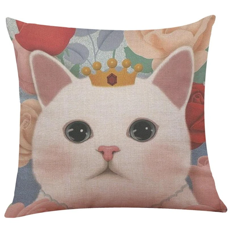 Cute Cat Sofa Bed Home Decoration Festival Pillow Case Cushion Cover14