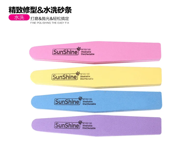 

2Pc/Lot makeup toool kit ultra Sided Nail Manicure Sanding File Buffer Grits spoinge Makeup Nail Tool polishing color random