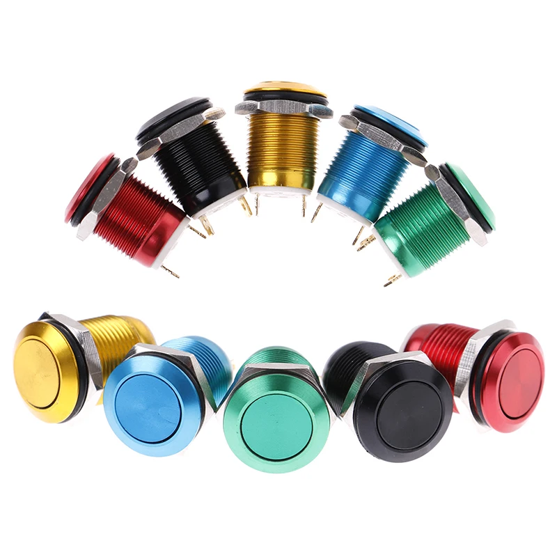 

1PCS 2 Pins 12mm Momentary Push Button Switch Colored Switches Spherical Car Modification Horn Doorbell Switch