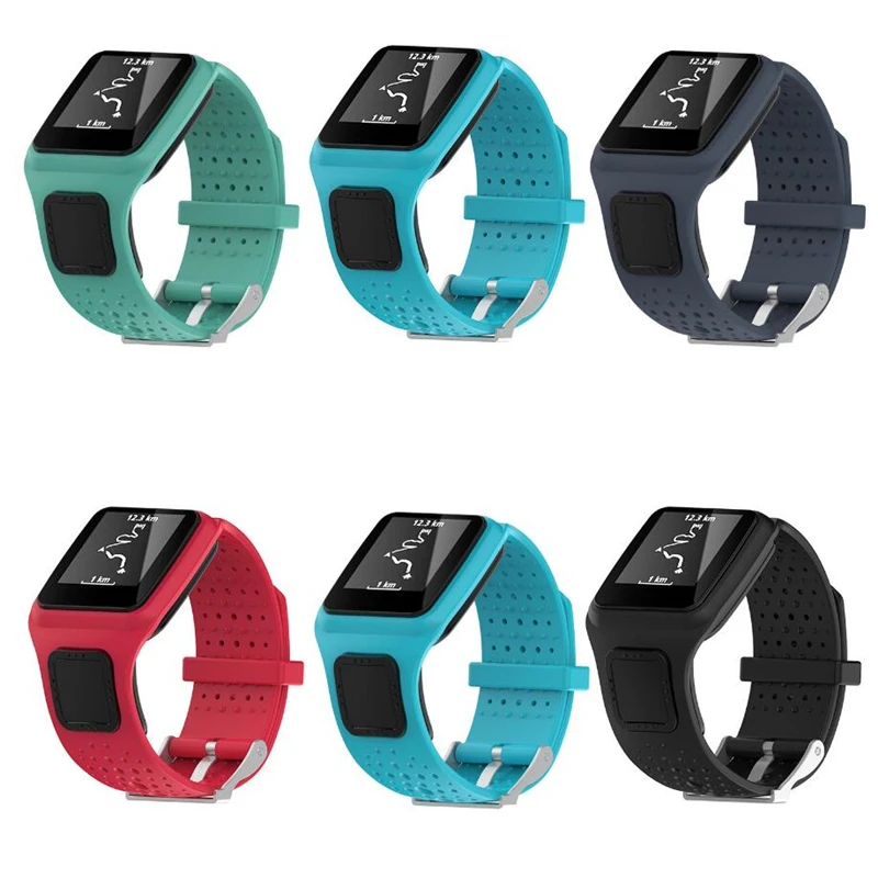 

SANYU Fashion Silicone Watchband For TomTom Multi-Sport+HRM/CSS/Cardio/GPS Watch Band Replacement Bracelet Strap