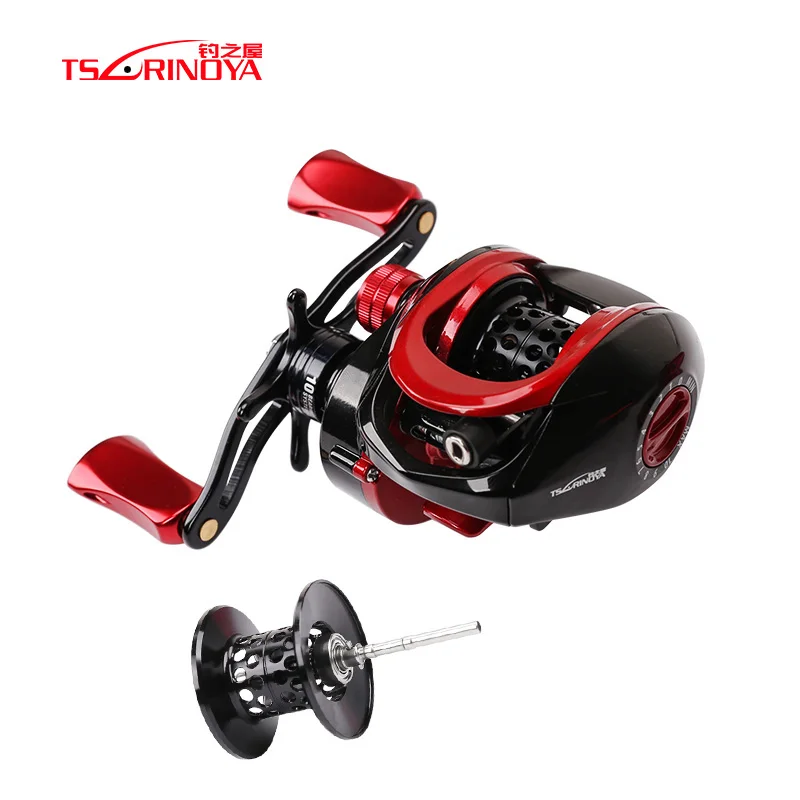 

TSURINOYA 2 Spools Bait Casting Fishing Reel XF 50 150 9+1 6.6:1 Magnet Brake System Bait Casting Fishing Lure Reel Spare Spool