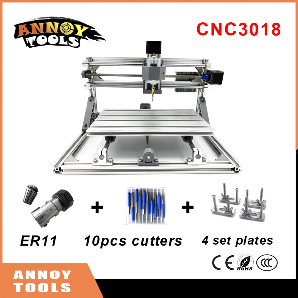 

3018 CNC laser cutter laser engraving machine 0.5W-5.5W CNC router , CNC Milling Machine,Wood Carving ,laser metal engraving