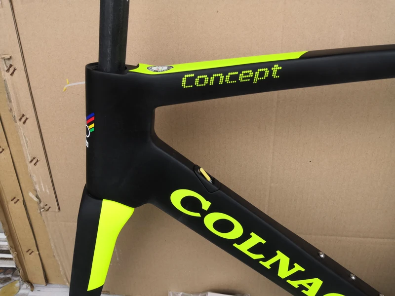 Флуоресцентная желтая рама T07 Colnago Concept для дорожного велосипеда карбоновая