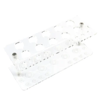 

20 Holes 2 Sizes Hole Acrylic Makeup Brush Holder Drying Rack Stand Brushes Display Organizer Dryer Shelf Clear