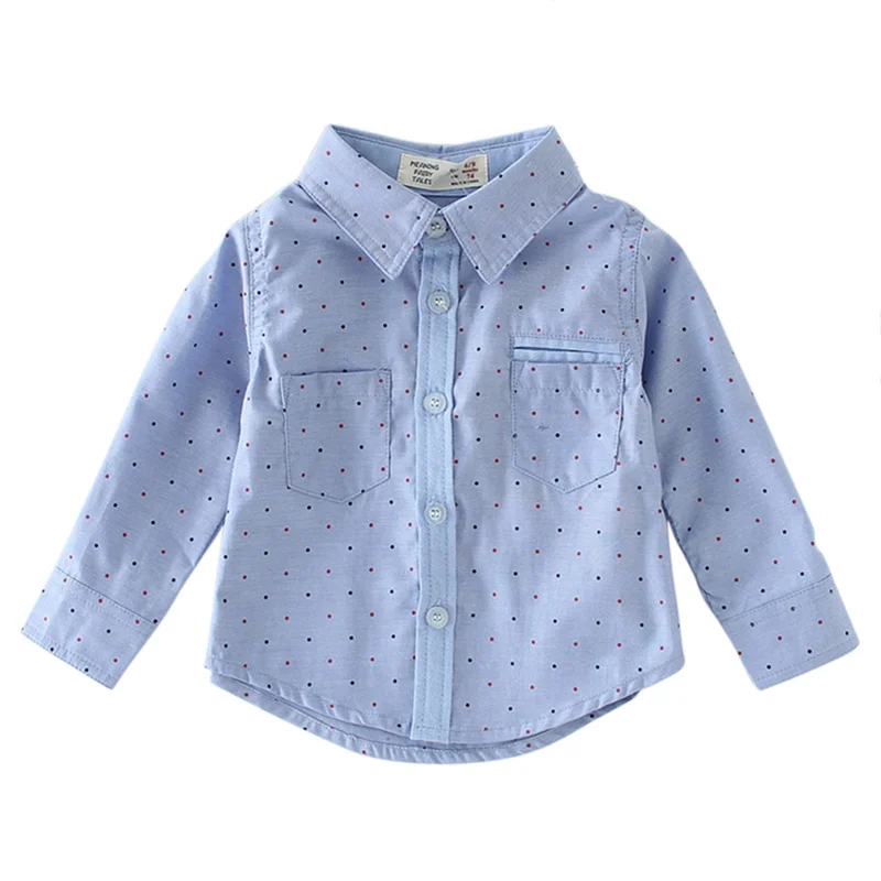 

Baby Shirt Long Sleeve New Autumn Baby Boy Shirt Wave Point Fashion Baby Clothes