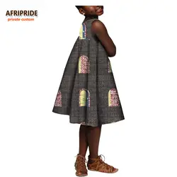 2019 осеннее платье для девочек AFRIPRIDE, Повседневное Платье До Колена без рукавов, 100% хлопок, высокое качество, батик, A724503