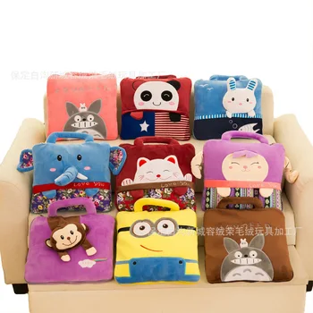 

Cartoon Air Conditioner, Hand Pillow, Nap, Flannel Blanket Cute Toy and Useful Quilt
