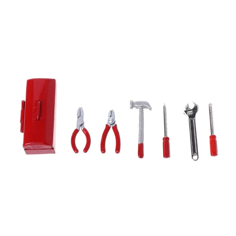 Mini Wrench Hammer Screwdriver Toolbox Kit Classic Toys Pretend Play