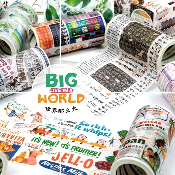 

10 Design 90mm x 5m Plant/Calligraphy /Expression/leaves Japanese Washi Decorative Adhesive DIY Masking Paper Tape Sticker Label