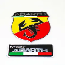 80*30mm abarth Labeling Car Aluminum Alloy Badge Sticker Emblem Decal car stickers For FIAT 500 Punto Stilo 124 125 695 OT2000