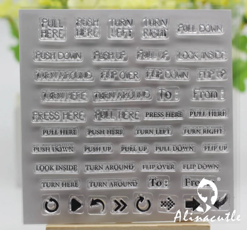 Прозрачные штампы кнопки фотоальбом для скрапбукинга бумага ремесло резиновый ролик прозрачный кремний штамп Alinacraft
