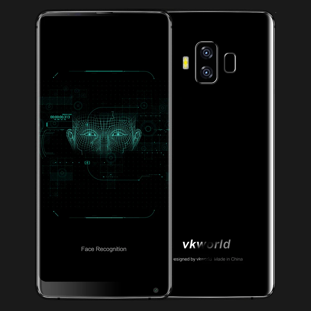 VKworld S8 4G Android 7,0 смартфон 5,9" 18:9 полный Экран MTK6750T Octa Core 4 Гб 64 Гб распознавания лиц 5500 мА/ч, чехол для мобильного телефона