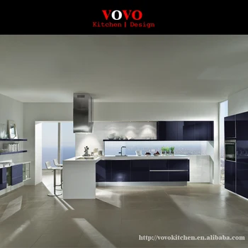 

High gloss lacquer kitchen cabinet without handle