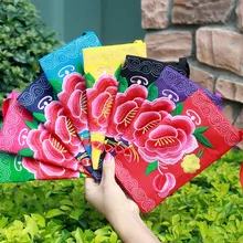 Модные разноцветные маленькие сумочки с вышивкой! Горячая женская косметичка топ с цветочной вышивкой для покупок милый брелок для ключей для мобильного телефона