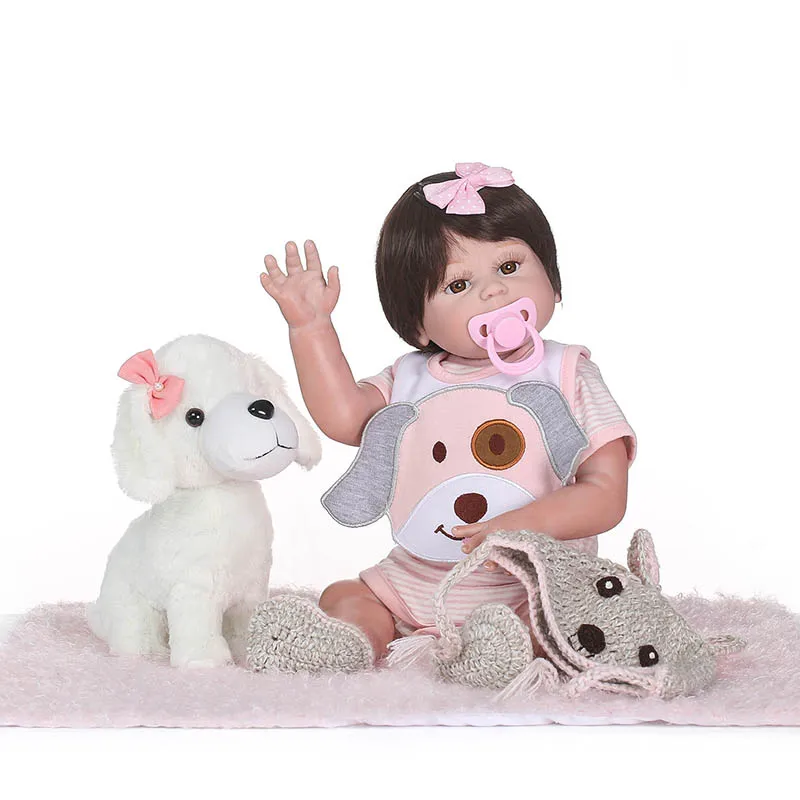 

48CM Soft Vinyl Reborn Doll Lifelike Newborn Play Baby Dolls for Kids Playmate Christmas Gift FJ88