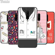 Soft Phone Case Shell for Oneplus 7 7 Pro 6 6T 5T Black Case for Oneplus 7 7Pro Silicone Cover Nurse Medical Medicine