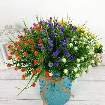 

42 heads Green Grass plants artificial flowers for party home decor wedding Christmas decoration accessories fake flower 52016