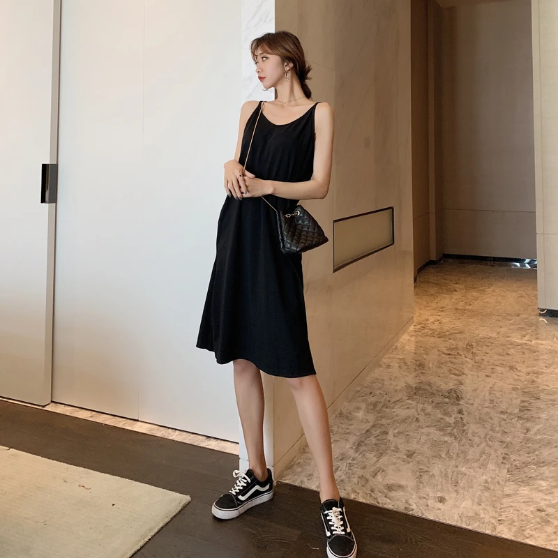 JIBAIYI Black Spaghetti Strape Women Sexy Mini Dress Casual Solid Sleeveless Summer Dress a Line Elegant Sundress Vestido Female JIBAIYI Black Spaghetti Strape Women Sexy Mini Dress Casual Solid Sleeveless Summer Dress a Line Elegant Sundress Vestido Female