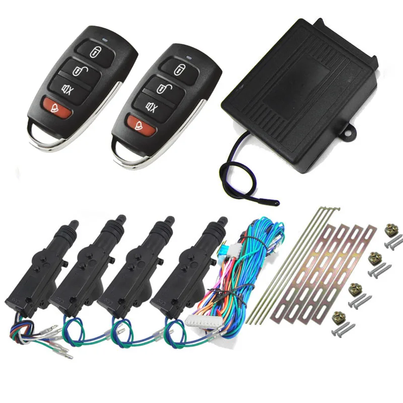 

BIUYEE 8101 Car accesories DC 12V Universal auto Central door lock CAR 4 Actuator and Hardware remote control door locking kit