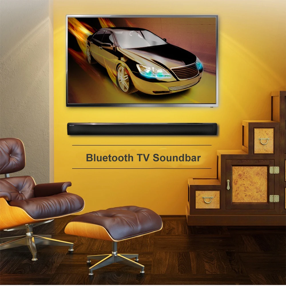 LONPOO casa teatro 40 W Bluetooth barra TV AUX óptica de Bluetooth Barra de sonido altavoces Bass barra de sonido altavoz para TV - 6